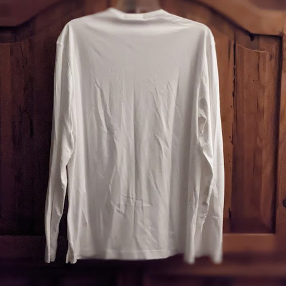 Banana Republic Performance Knit Long Sleeve Shirt Large NWT White - Picture 3 of 4